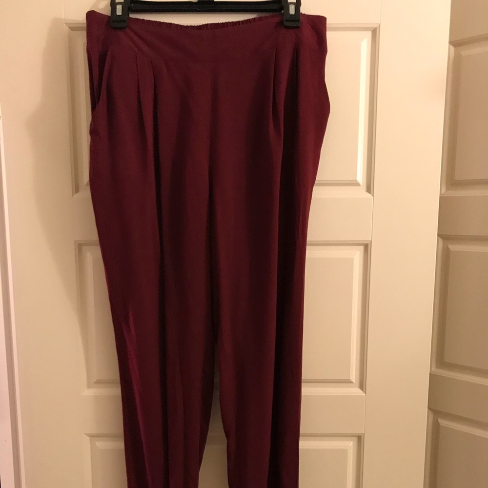 Red High Waisted Joggers